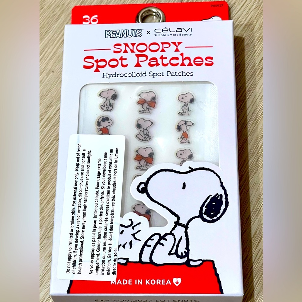 Peanuts x Celavi 36 piece Snoopy Hydrocolloid Pimple Patches NEW